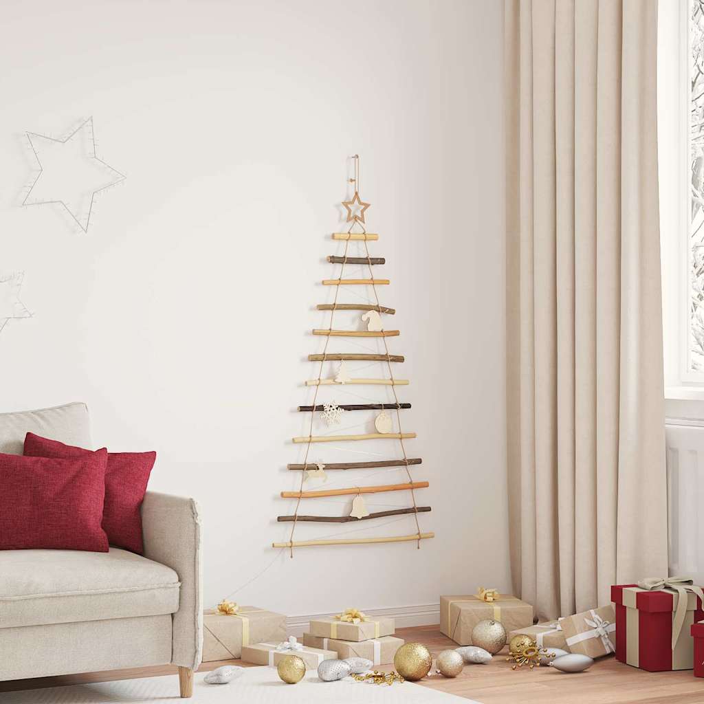 Weihnachtsbaum mit 50 LEDs Natur 120 cm Massives Eschenholz