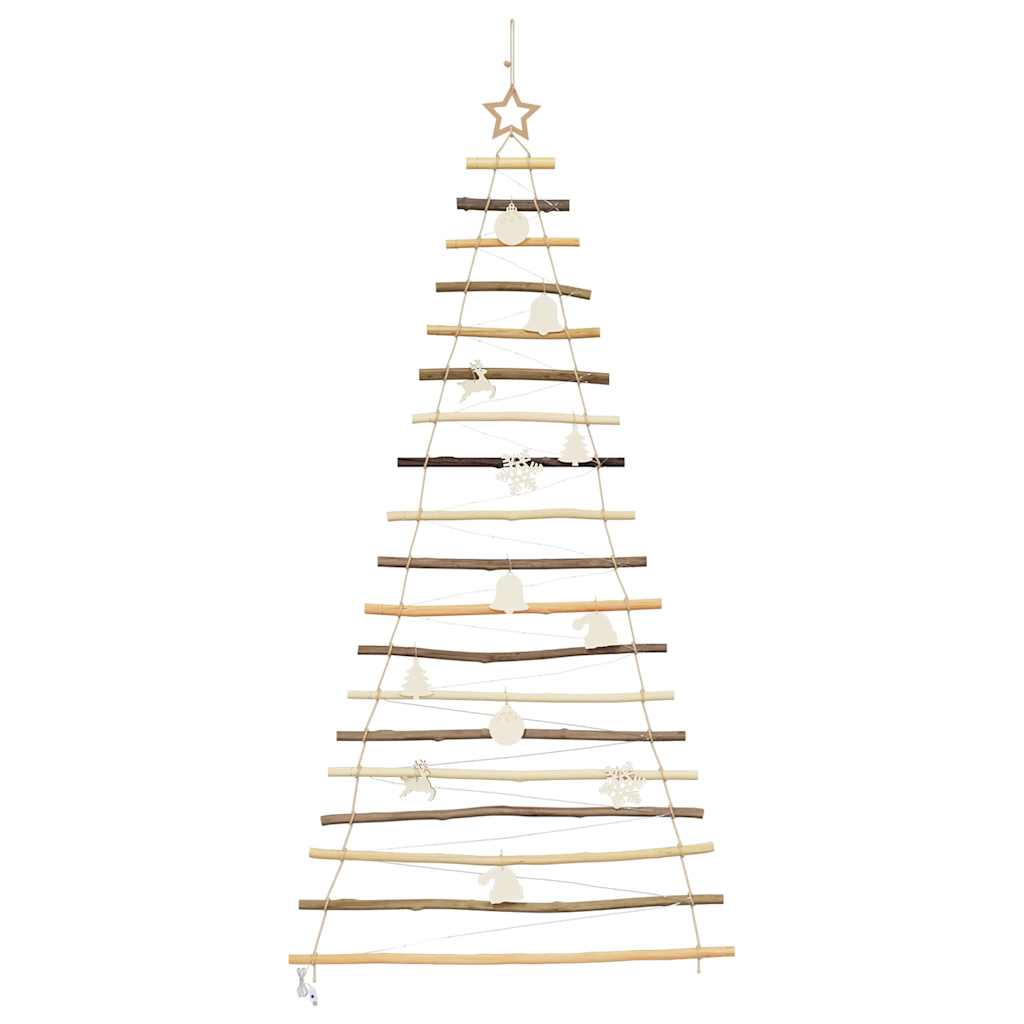 Weihnachtsbaum mit 100 LEDs Natur 180 cm Massives Eschenholz