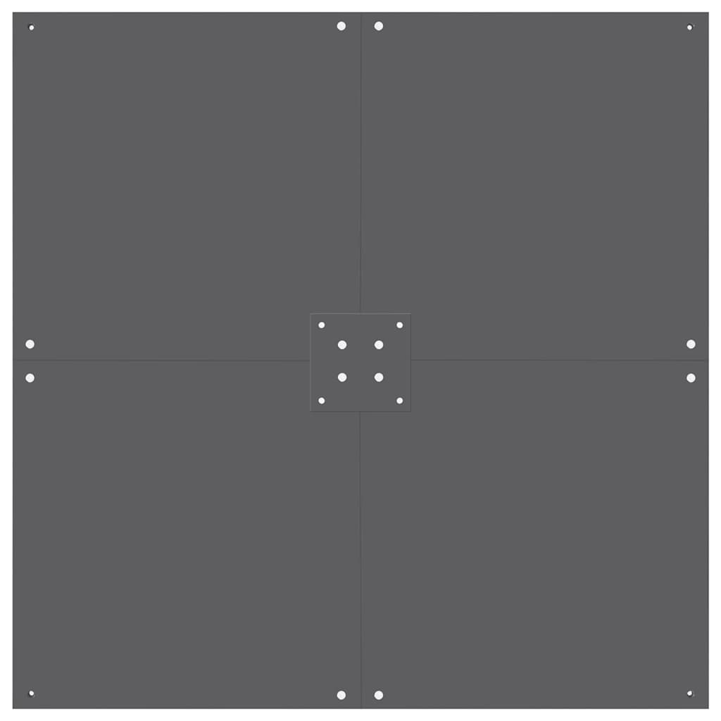 Sonnenschirmständer Dunkelgrau 100 x 100 x 4 cm Stahl