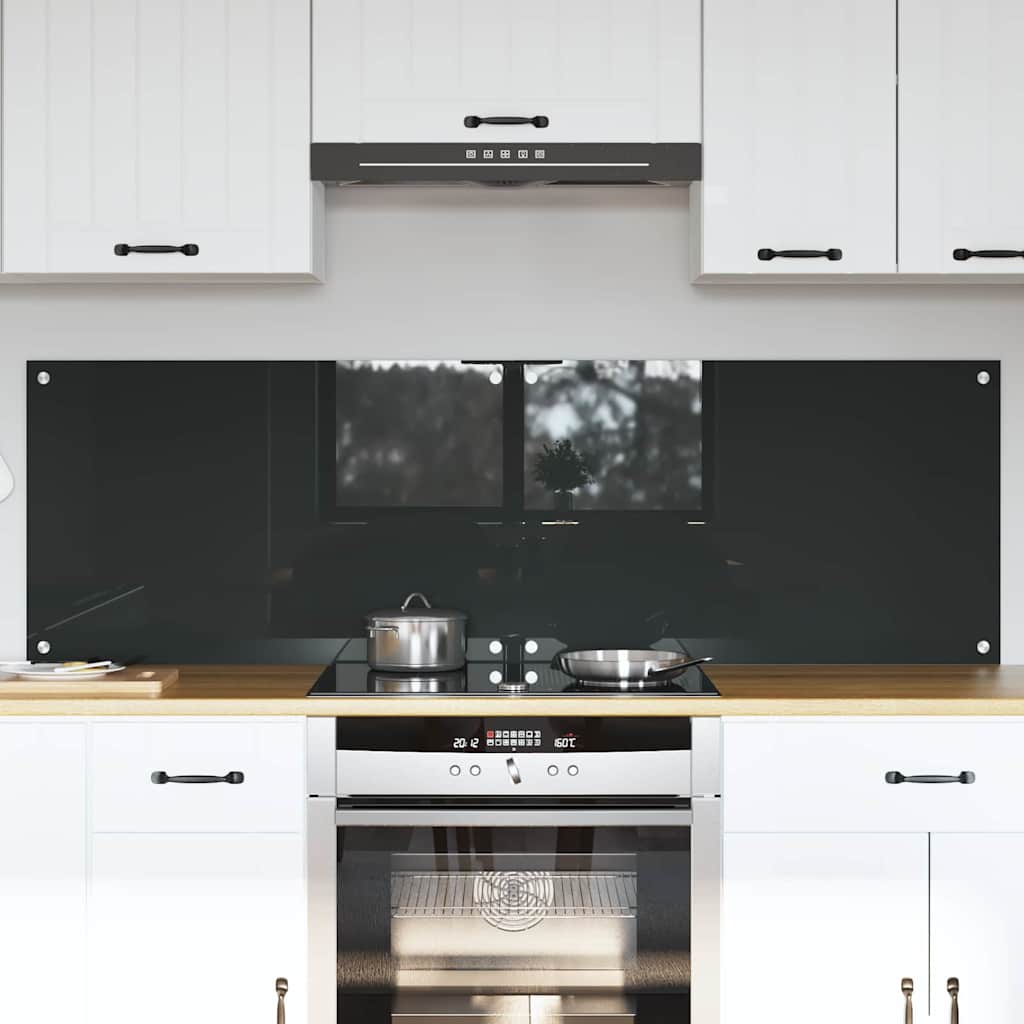 Küchenrückwand 2 pcs Dunkelgrau 80 x 50 cm Gehärtetes Glas
