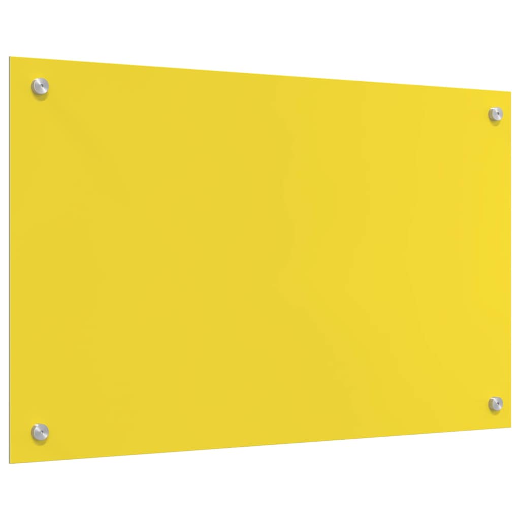 Küchenrückwand 2 pcs Gelb 80 x 50 cm Gehärtetes Glas