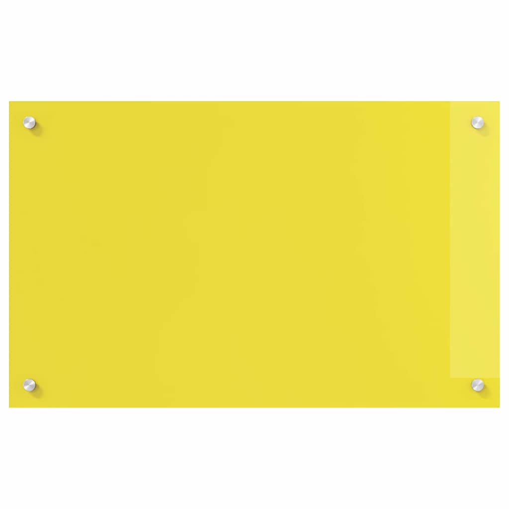 Küchenrückwand 2 pcs Gelb 80 x 50 cm Gehärtetes Glas