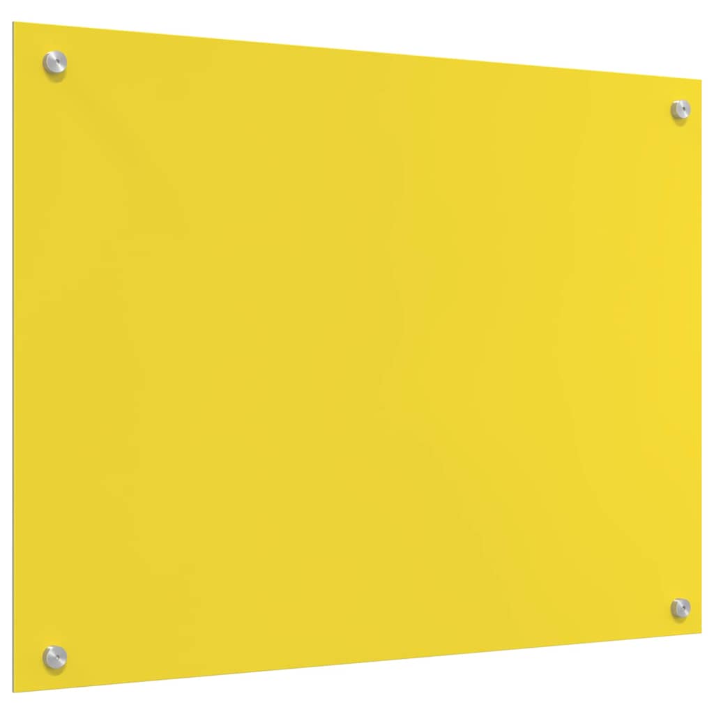 Küchenrückwand 2 pcs Gelb 80 x 60 cm Gehärtetes Glas