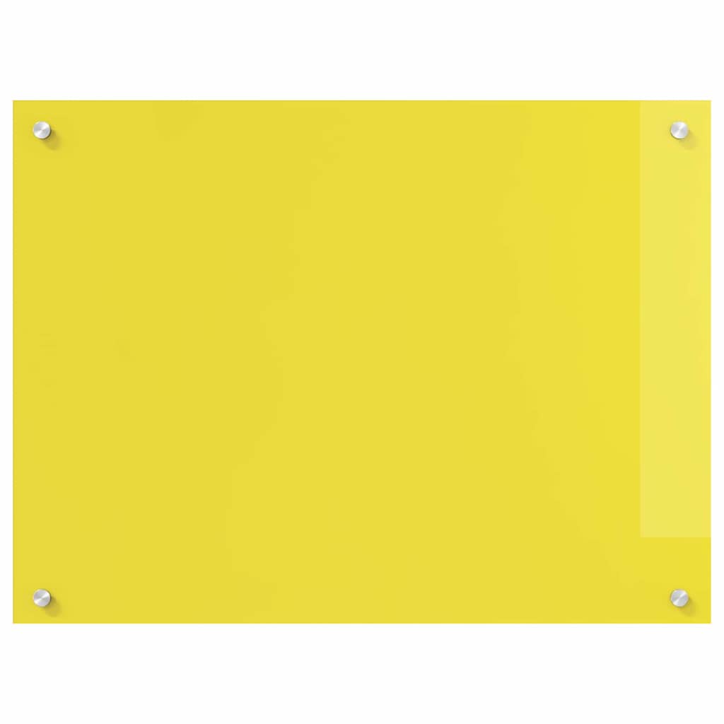 Küchenrückwand 2 pcs Gelb 80 x 60 cm Gehärtetes Glas