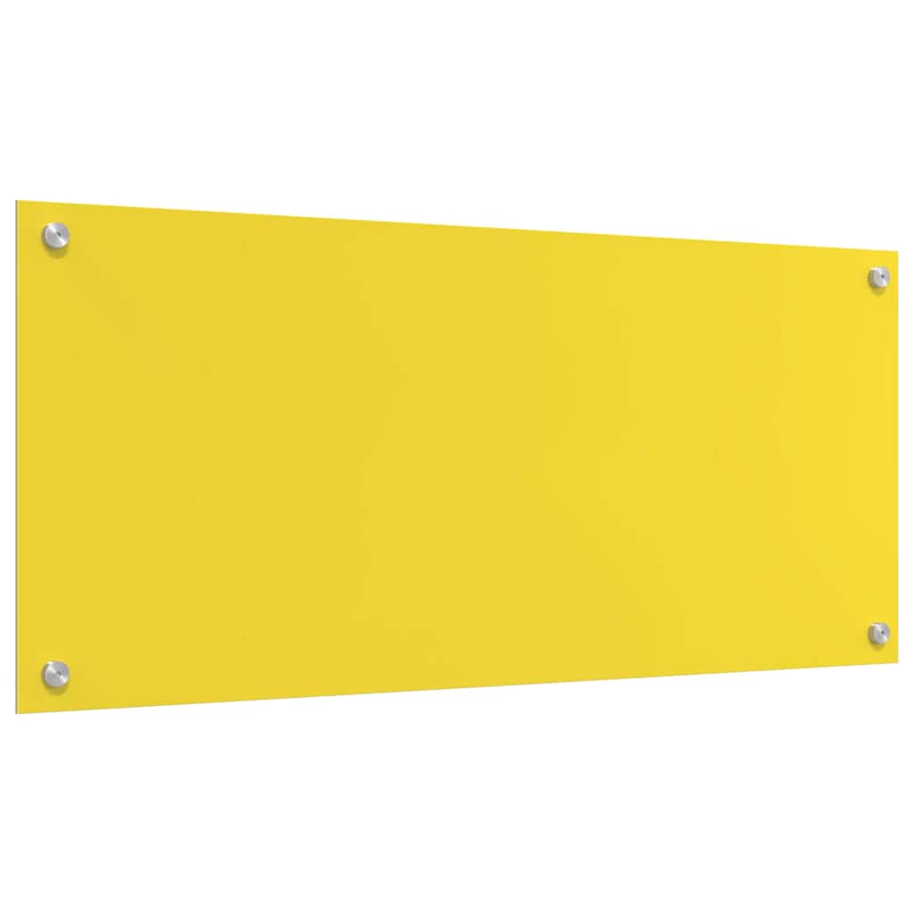 Küchenrückwand 2 pcs Gelb 90 x 40 cm Gehärtetes Glas