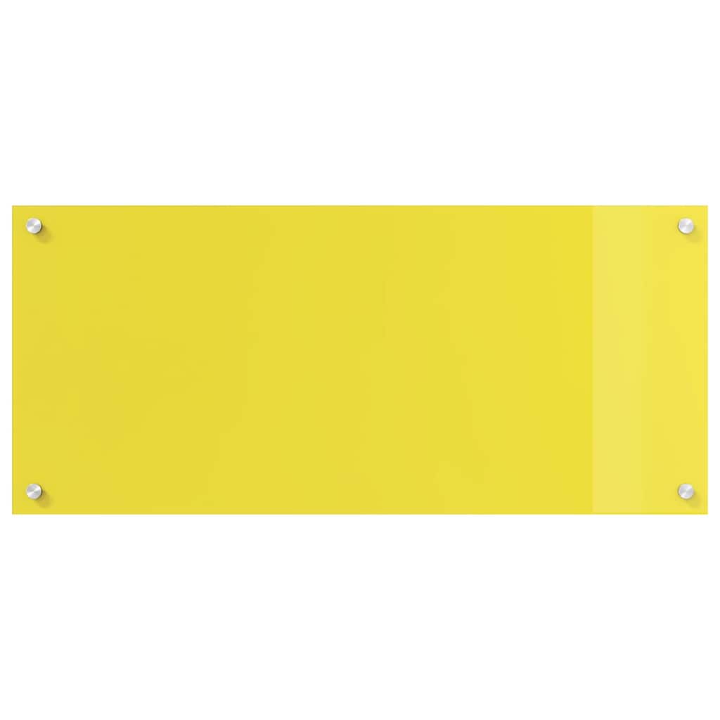 Küchenrückwand 2 pcs Gelb 90 x 40 cm Gehärtetes Glas