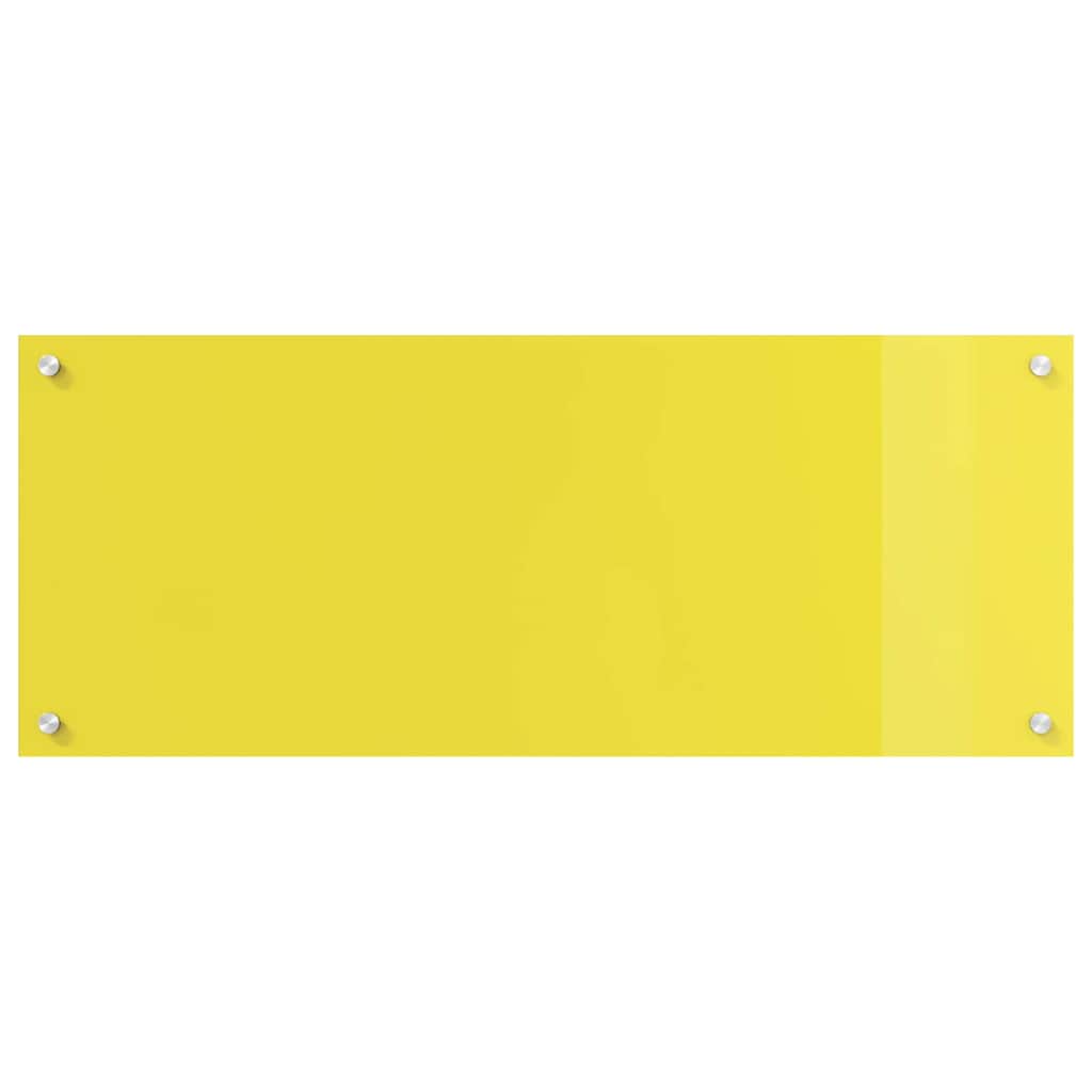 Küchenrückwand 2 pcs Gelb 100 x 40 cm Gehärtetes Glas