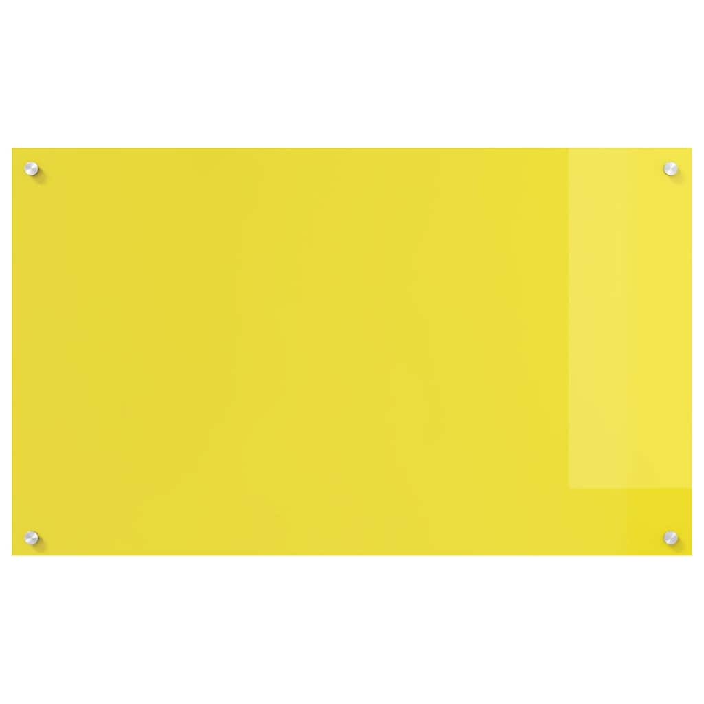 Küchenrückwand 2 pcs Gelb 100 x 60 cm Gehärtetes Glas