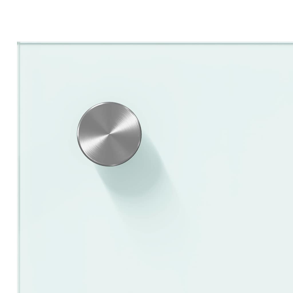 Küchenrückwand 2 pcs Weiß 110 x 60 cm Gehärtetes Glas