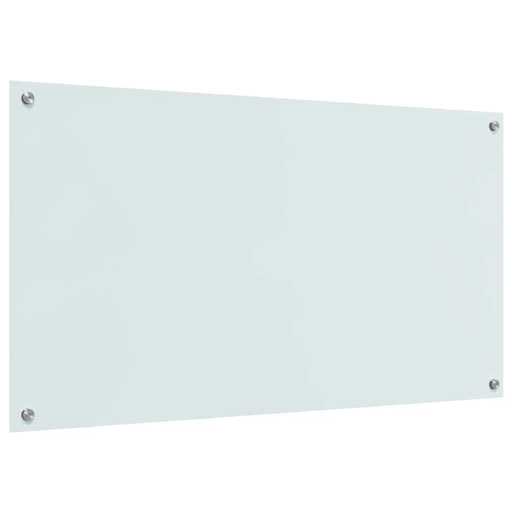 Küchenrückwand 2 pcs Weiß 110 x 60 cm Gehärtetes Glas