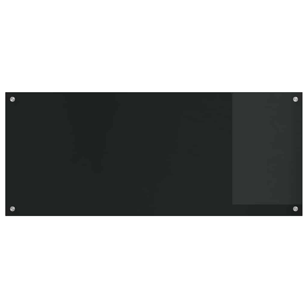 Küchenrückwand 2 pcs Schwarz 120 x 50 cm Gehärtetes Glas