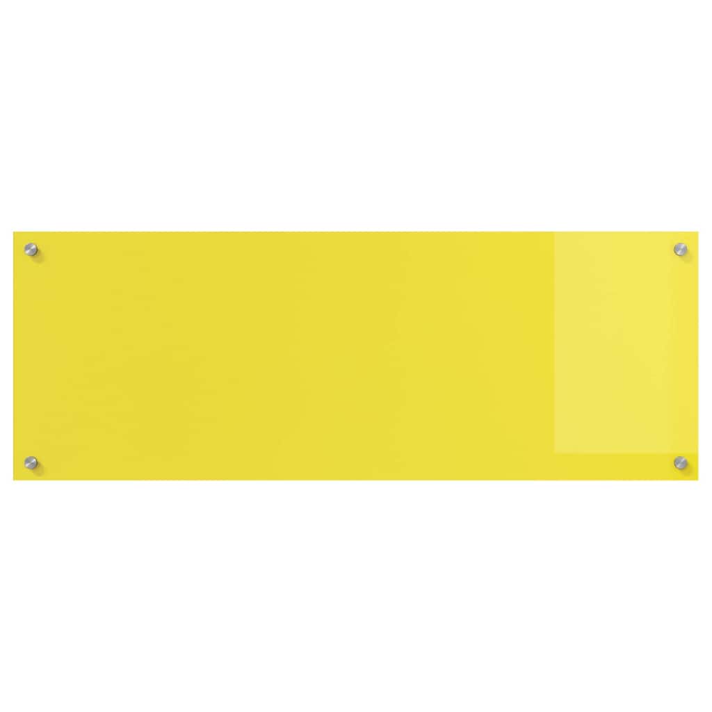 Küchenrückwand 2 pcs Gelb 110 x 40 cm Gehärtetes Glas