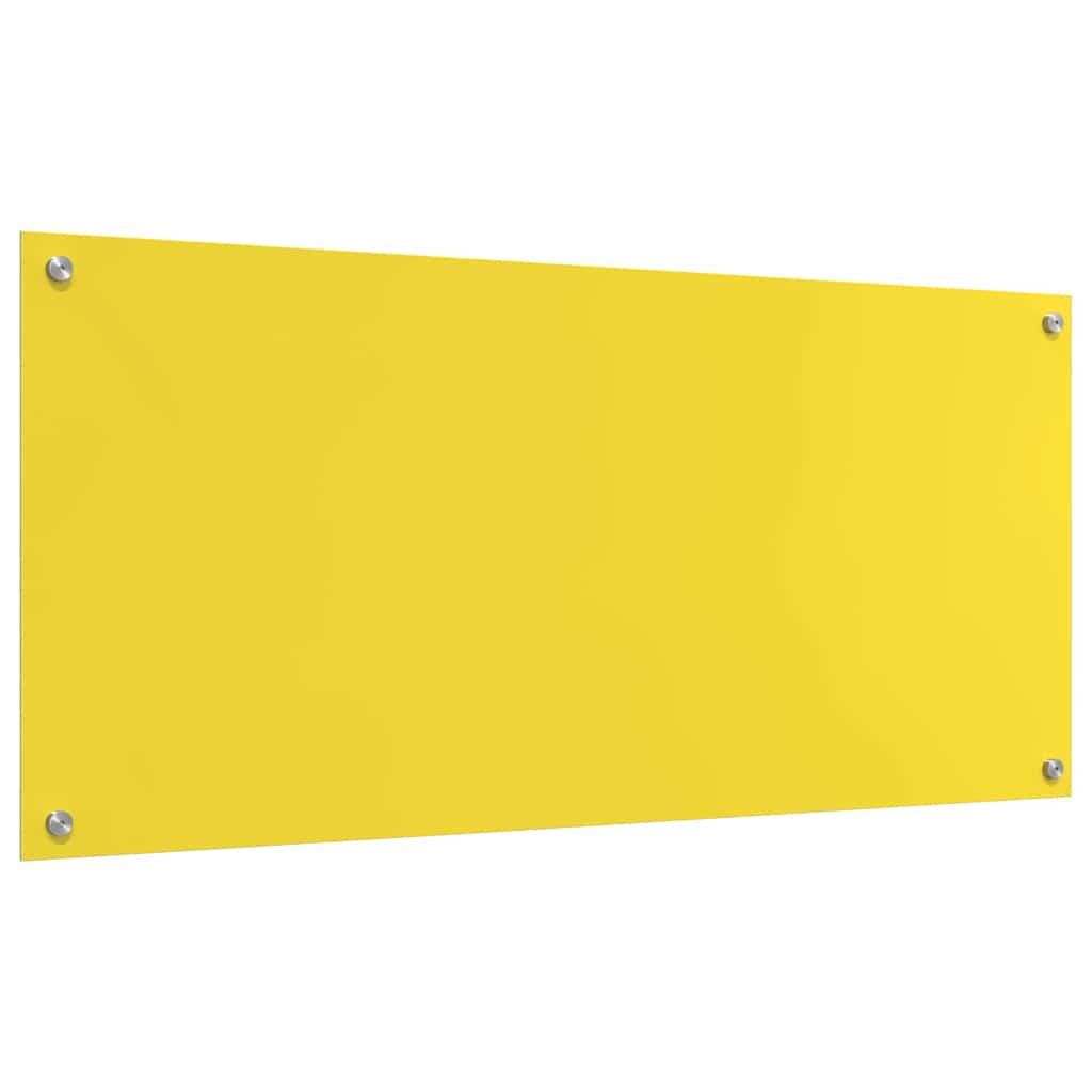 Küchenrückwand 2 pcs Gelb 110 x 50 cm Gehärtetes Glas