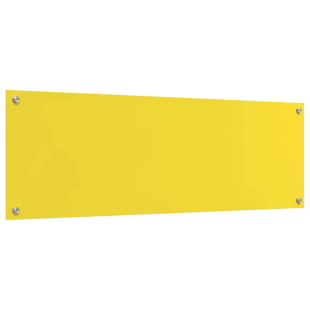 Küchenrückwand 2 pcs Gelb 120 x 40 cm Gehärtetes Glas