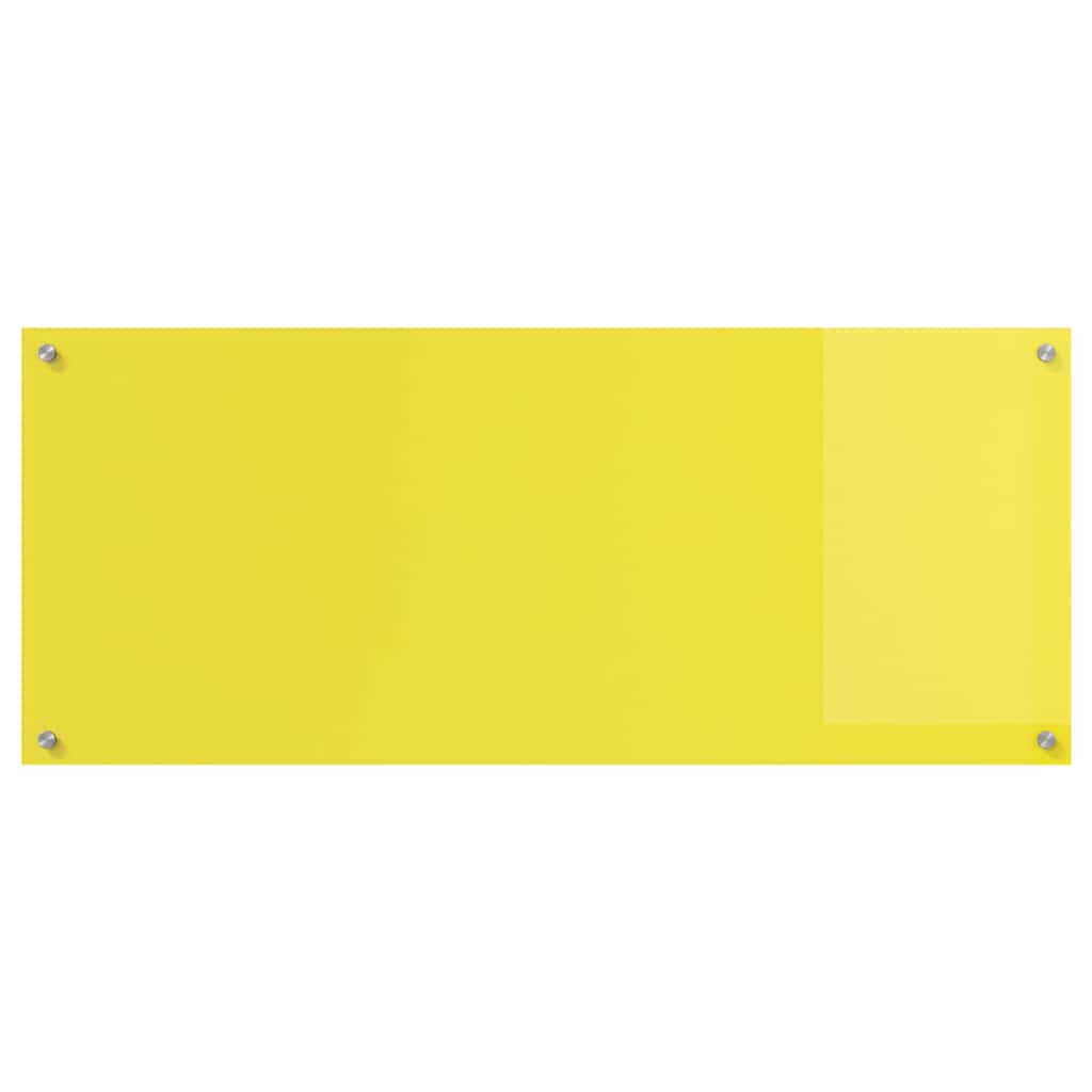 Küchenrückwand 2 pcs Gelb 120 x 50 cm Gehärtetes Glas