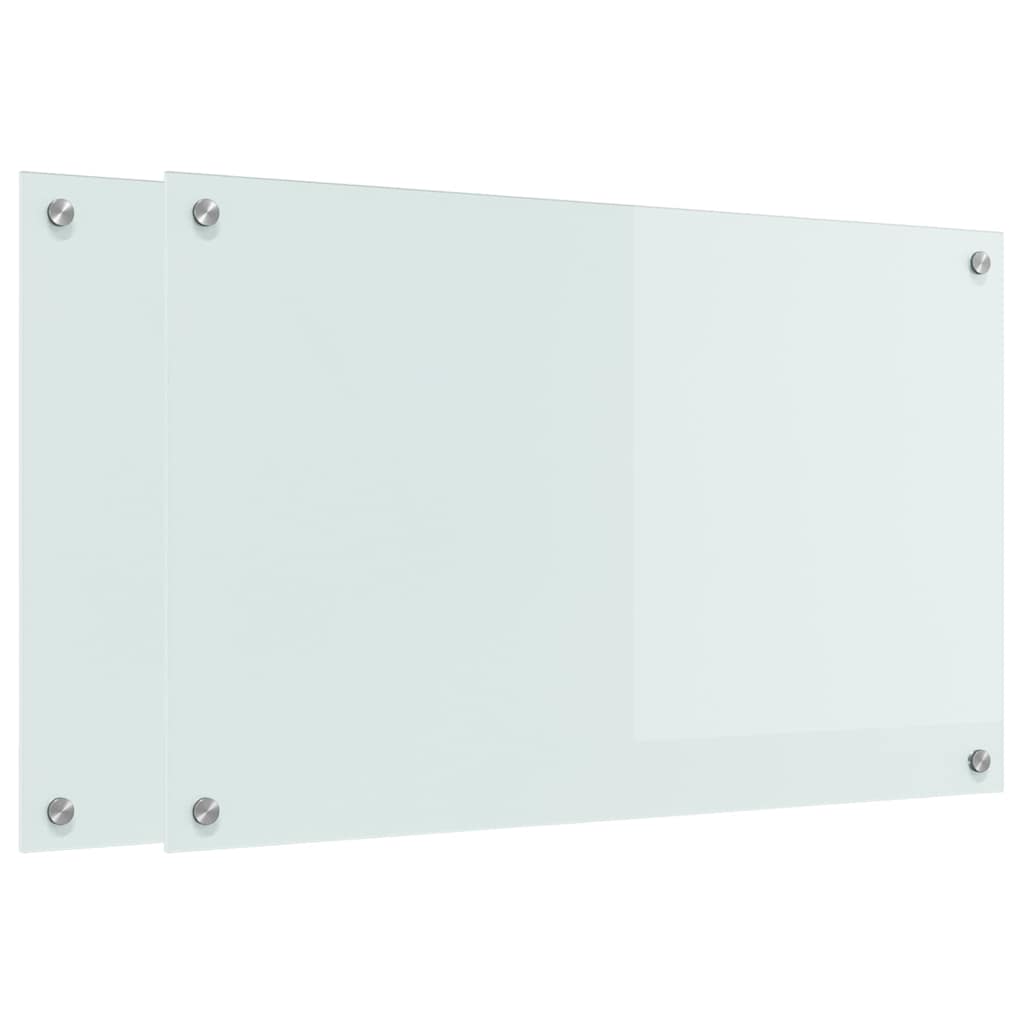 Küchenrückwand Weiß 80 x 50 x 0.8 cm Gehärtetes Glas