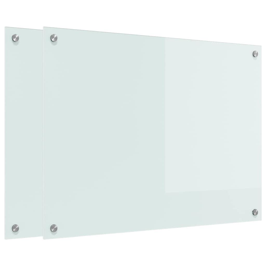 Küchenrückwand Weiß 80 x 60 x 0.8 cm Gehärtetes Glas