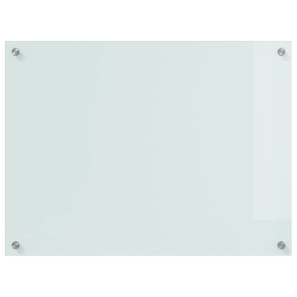 Küchenrückwand Weiß 80 x 60 x 0.8 cm Gehärtetes Glas