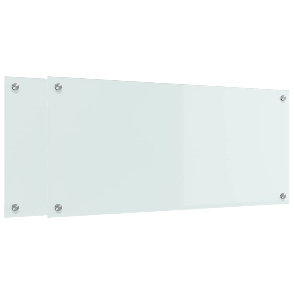 Küchenrückwand Weiß 90 x 40 x 0.8 cm Gehärtetes Glas
