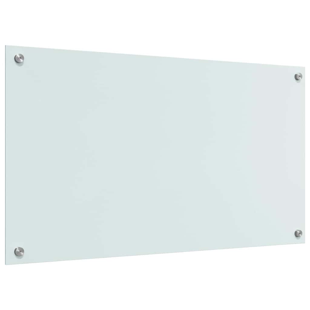 Küchenrückwand Weiß 90 x 50 x 0.8 cm Gehärtetes Glas
