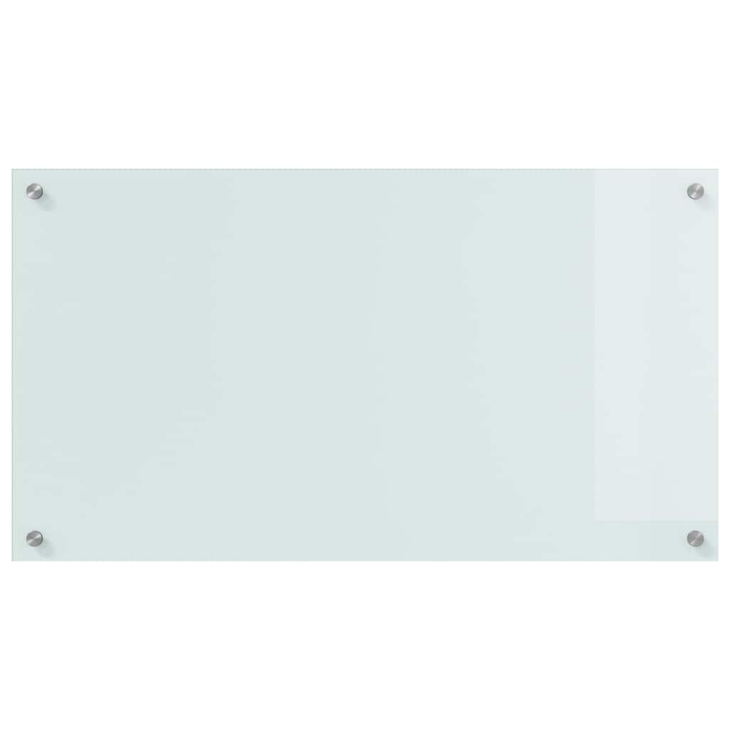 Küchenrückwand Weiß 90 x 50 x 0.8 cm Gehärtetes Glas