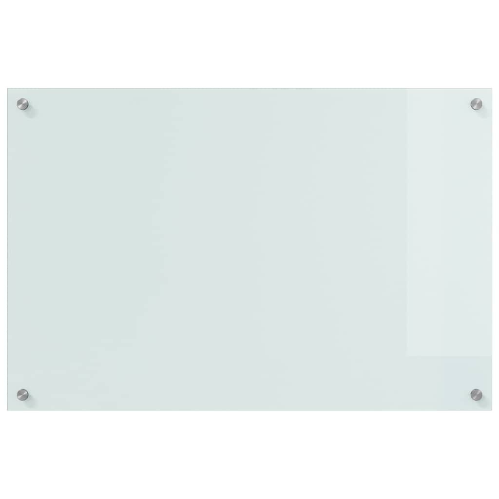 Küchenrückwand Weiß 90 x 60 x 0.8 cm Gehärtetes Glas