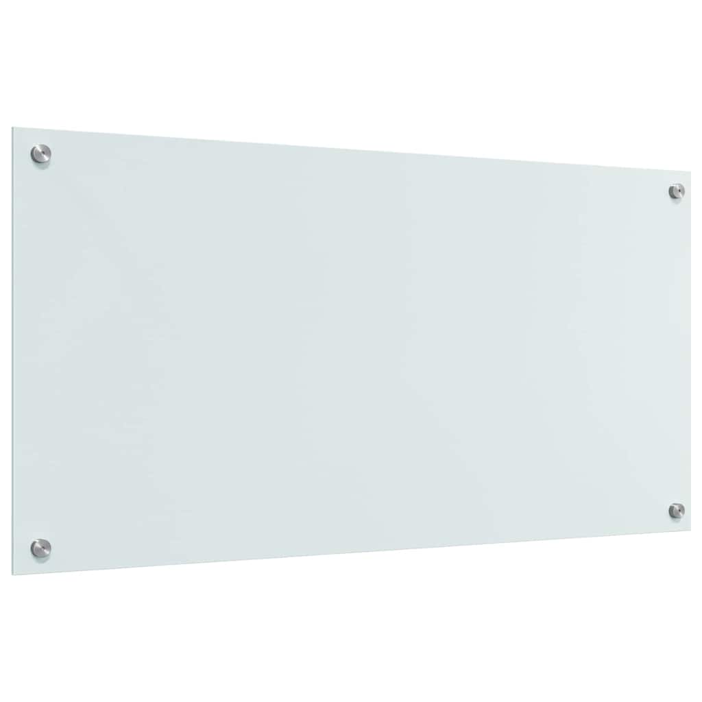 Küchenrückwand Weiß 100 x 50 x 0.8 cm Gehärtetes Glas