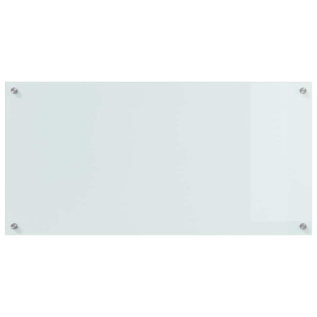Küchenrückwand Weiß 100 x 50 x 0.8 cm Gehärtetes Glas