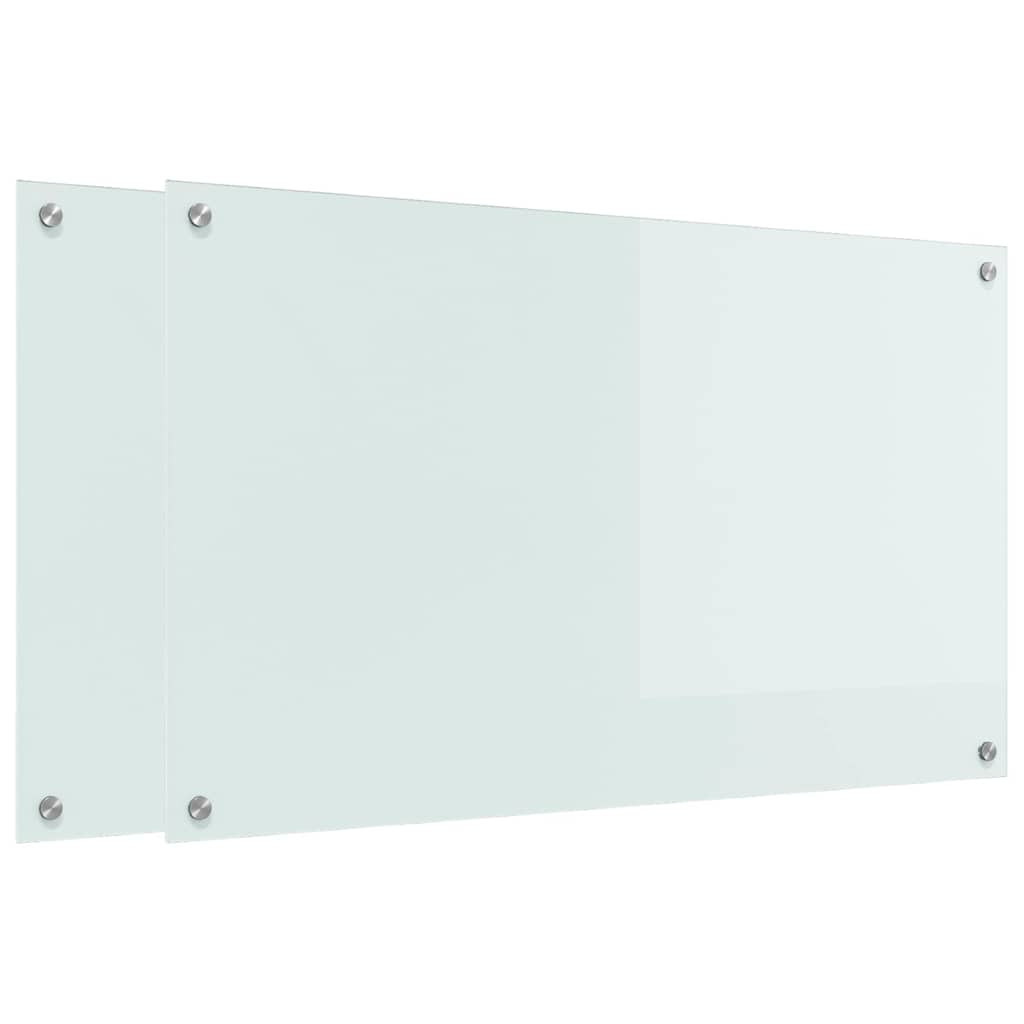 Küchenrückwand Weiß 100 x 60 x 0.8 cm Gehärtetes Glas