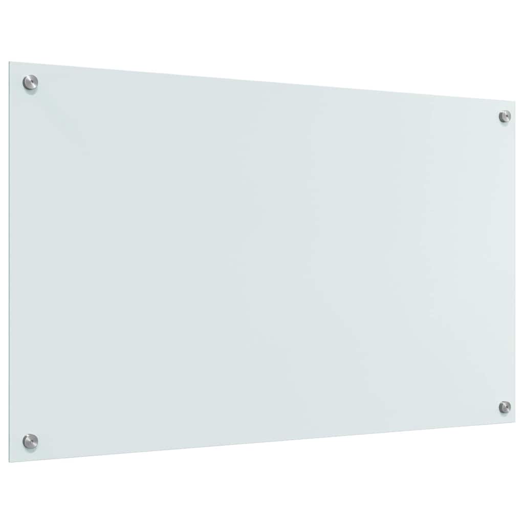 Küchenrückwand Weiß 100 x 60 x 0.8 cm Gehärtetes Glas