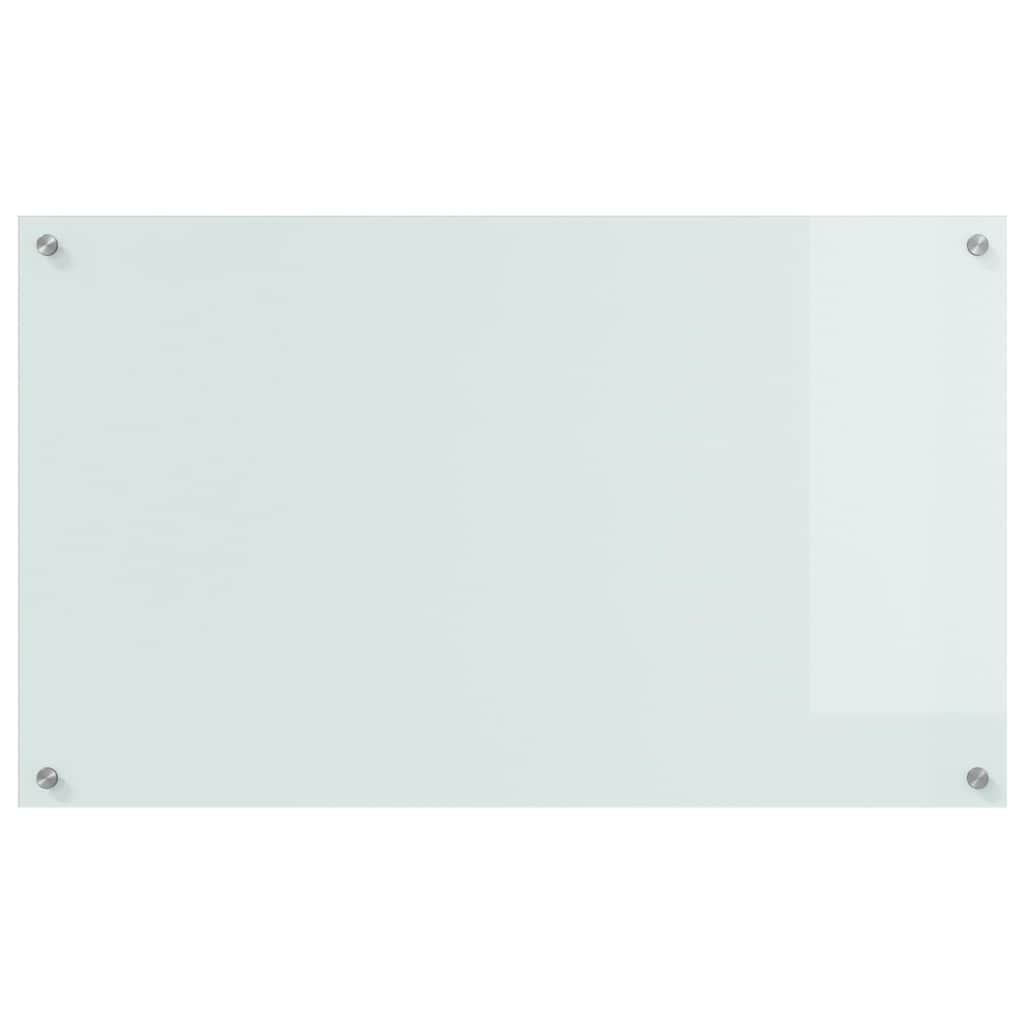 Küchenrückwand Weiß 100 x 60 x 0.8 cm Gehärtetes Glas