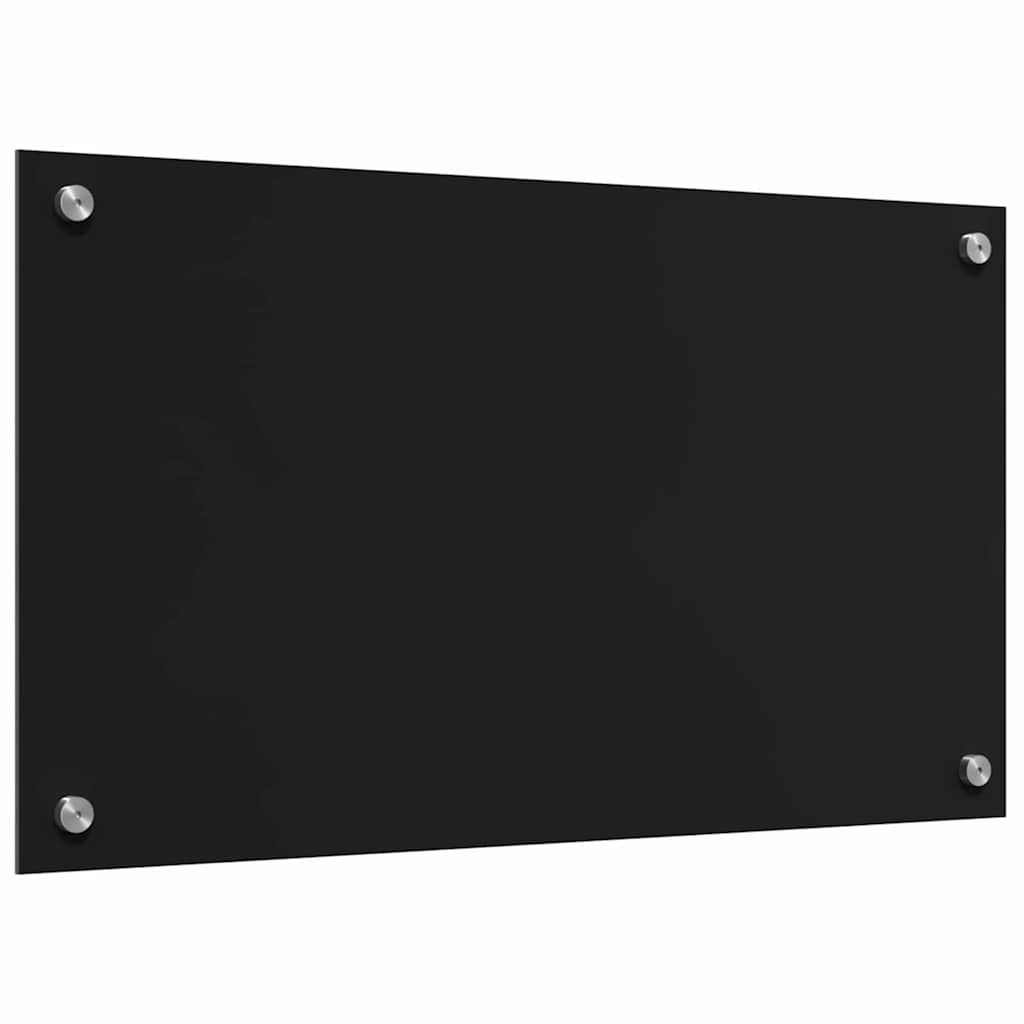 Küchenrückwand Schwarz 70 x 40 x 0.8 cm Gehärtetes Glas
