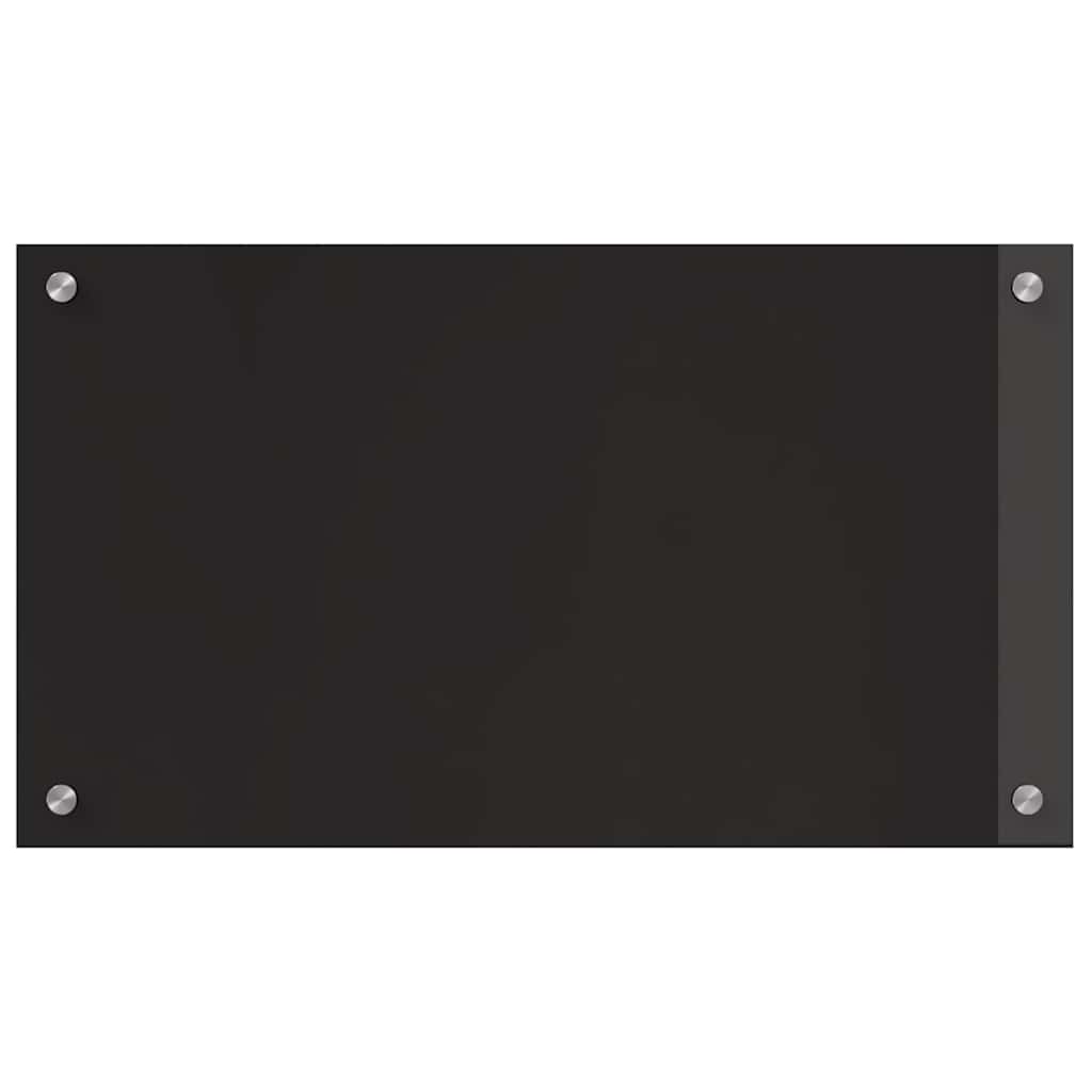 Küchenrückwand Schwarz 70 x 40 x 0.8 cm Gehärtetes Glas