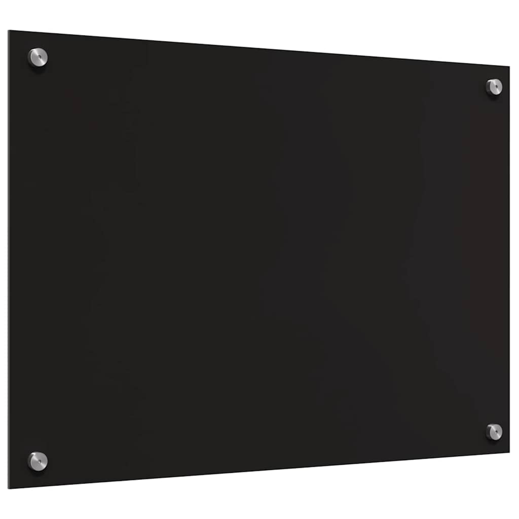 Küchenrückwand Schwarz 70 x 50 x 0.8 cm Gehärtetes Glas
