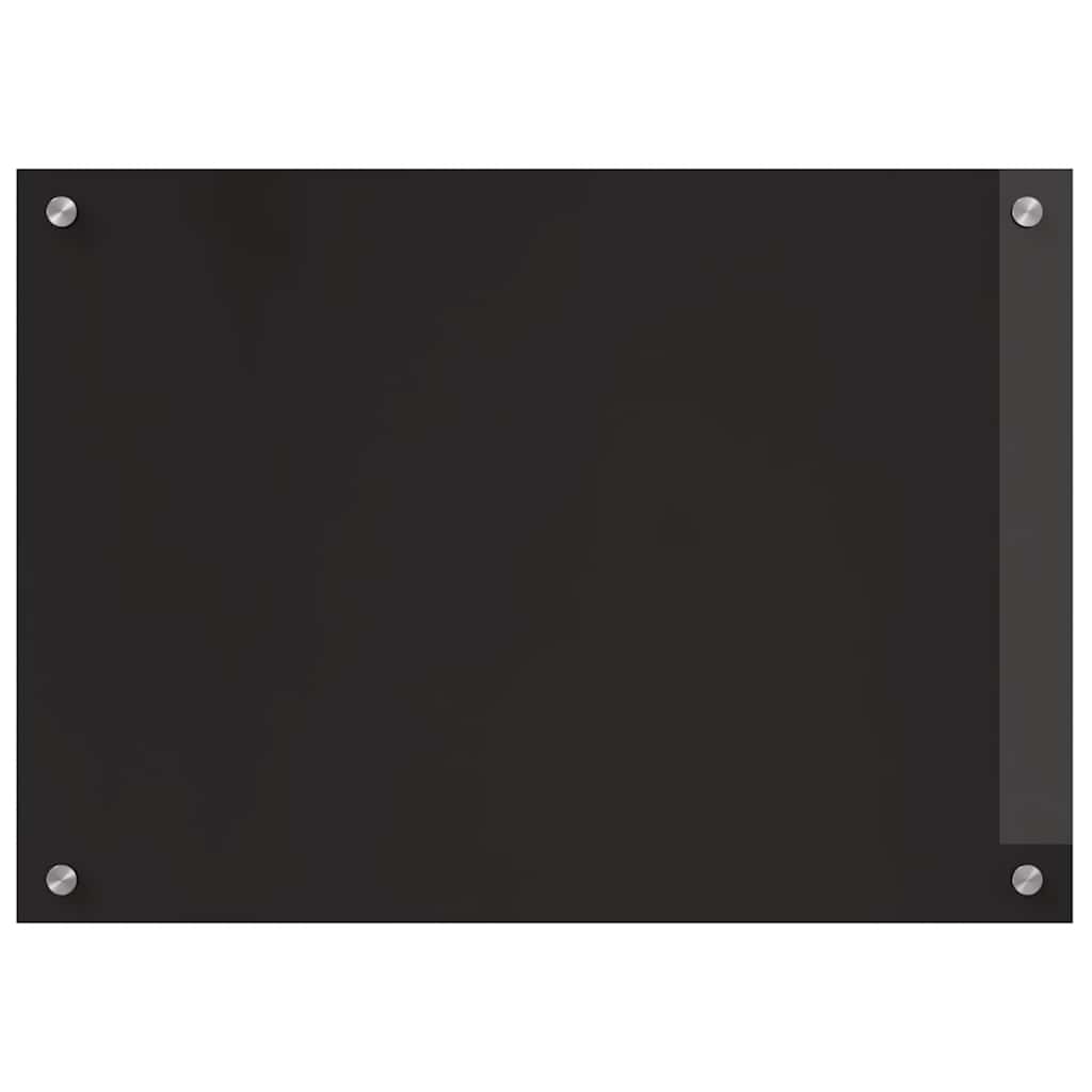 Küchenrückwand Schwarz 70 x 50 x 0.8 cm Gehärtetes Glas