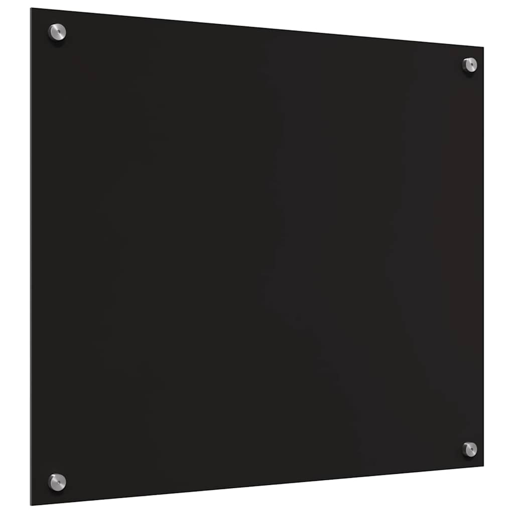 Küchenrückwand Schwarz 70 x 60 x 0.8 cm Gehärtetes Glas