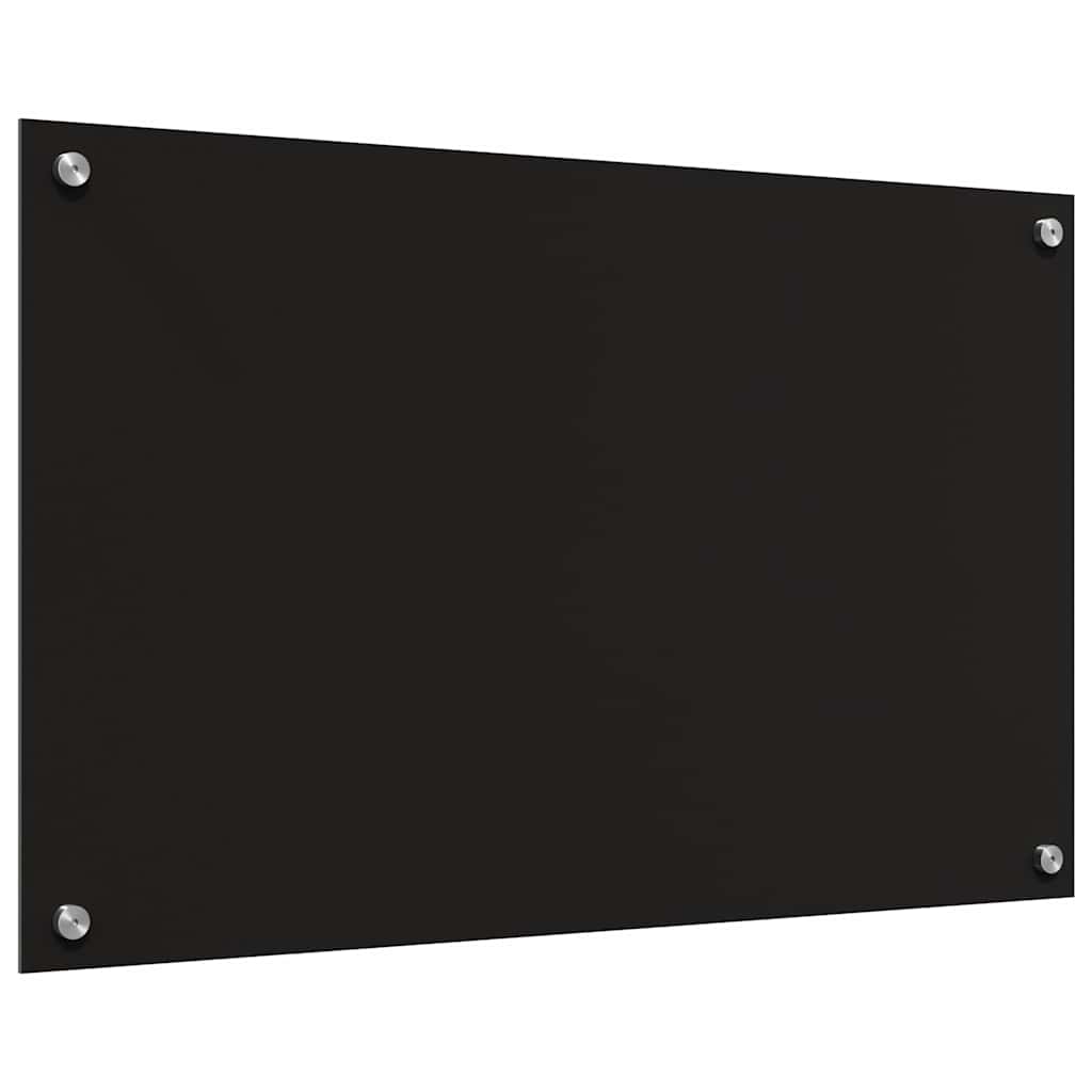 Küchenrückwand Schwarz 80 x 50 x 0.8 cm Gehärtetes Glas