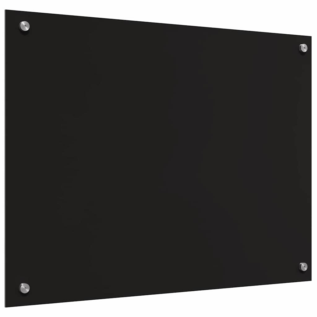 Küchenrückwand Schwarz 80 x 60 x 0.8 cm Gehärtetes Glas