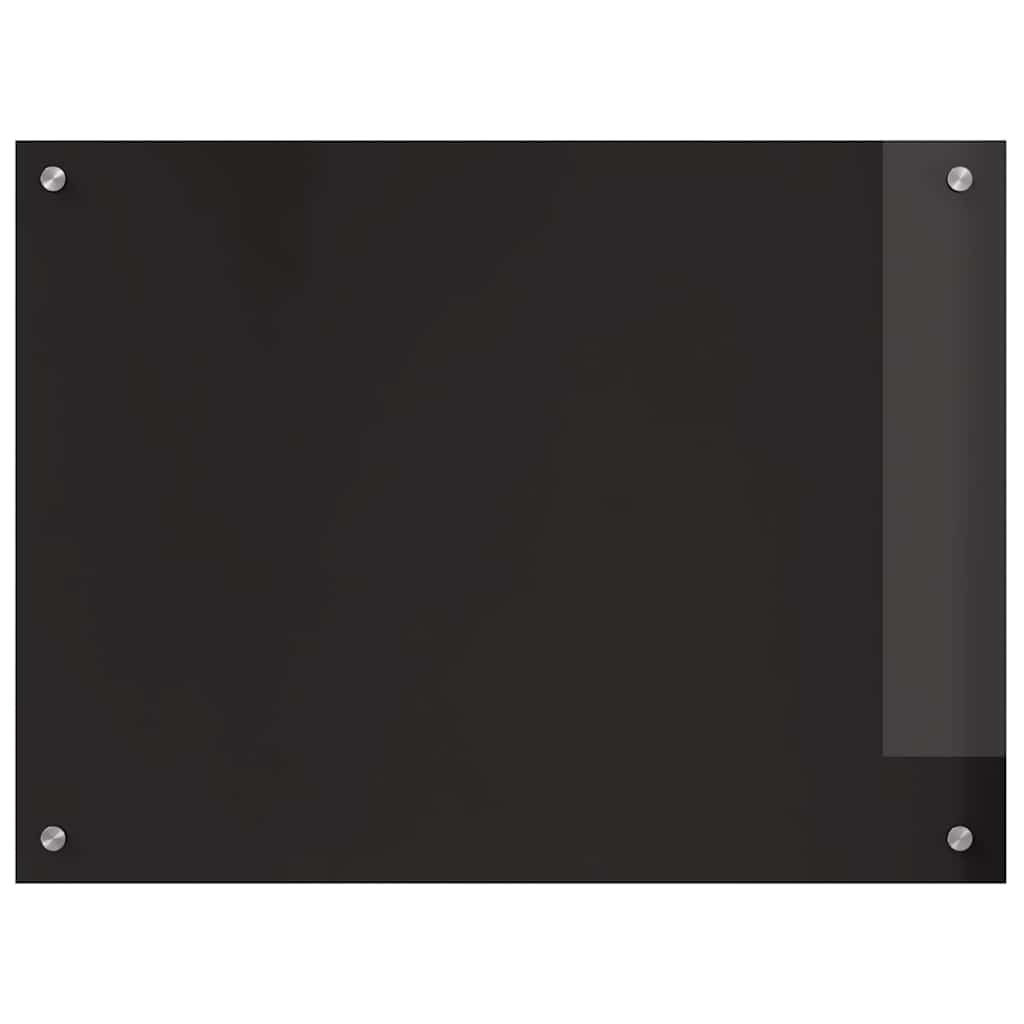 Küchenrückwand Schwarz 80 x 60 x 0.8 cm Gehärtetes Glas