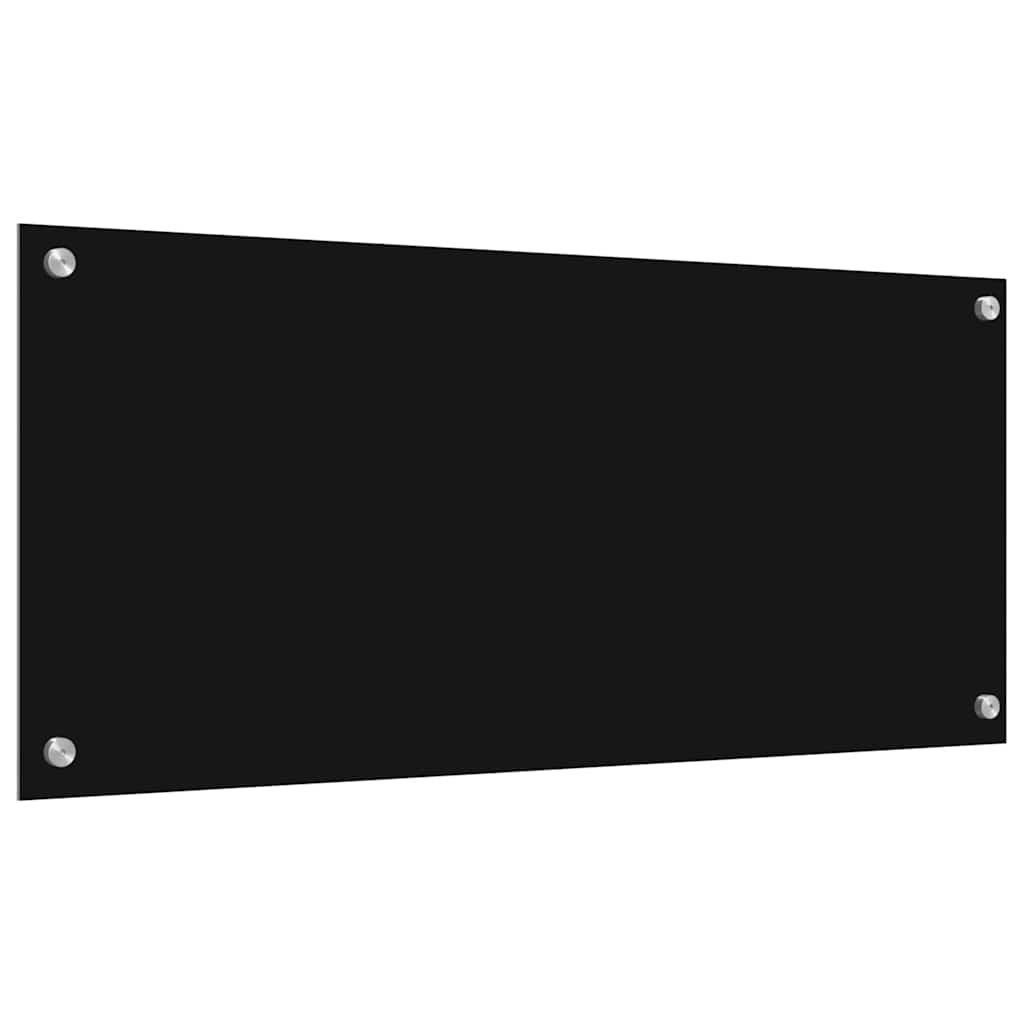 Küchenrückwand Schwarz 90 x 40 x 0.8 cm Gehärtetes Glas