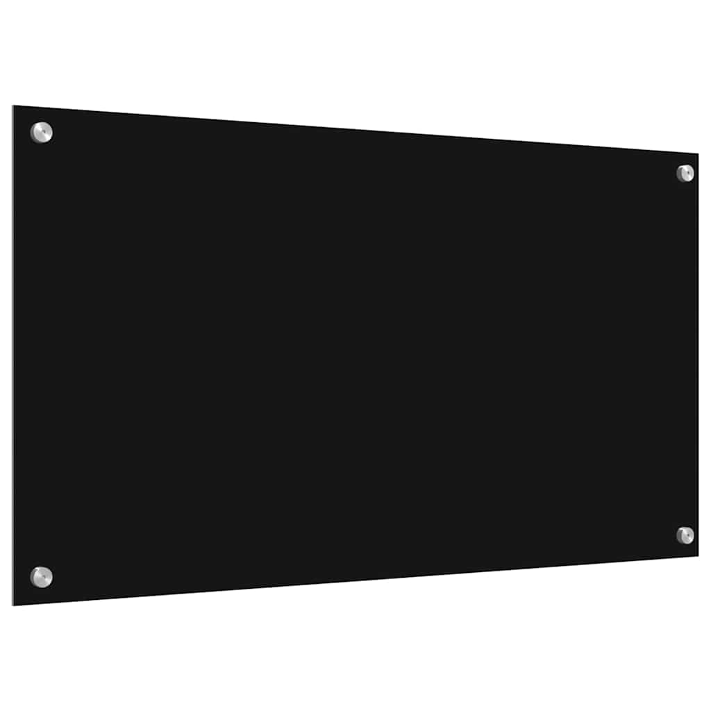 Küchenrückwand Schwarz 90 x 50 x 0.8 cm Gehärtetes Glas