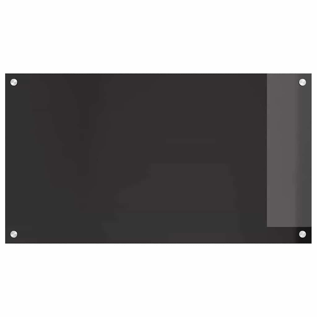 Küchenrückwand Schwarz 90 x 50 x 0.8 cm Gehärtetes Glas