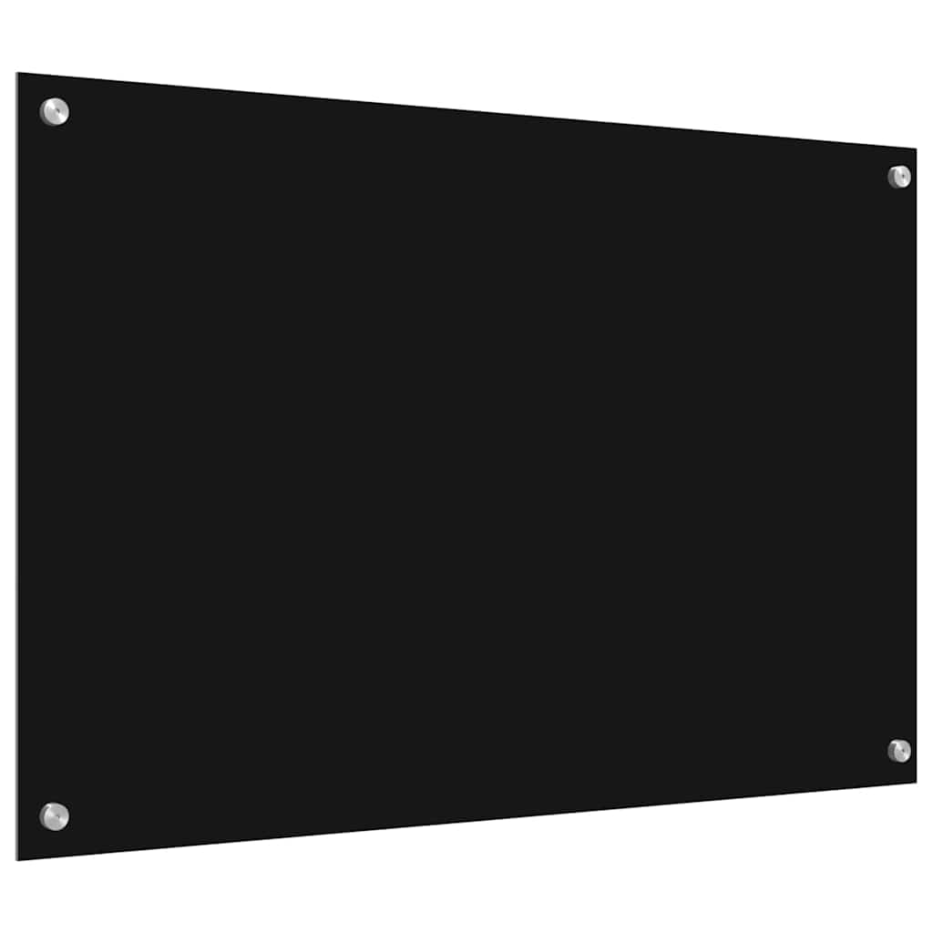 Küchenrückwand Schwarz 90 x 60 x 0.8 cm Gehärtetes Glas