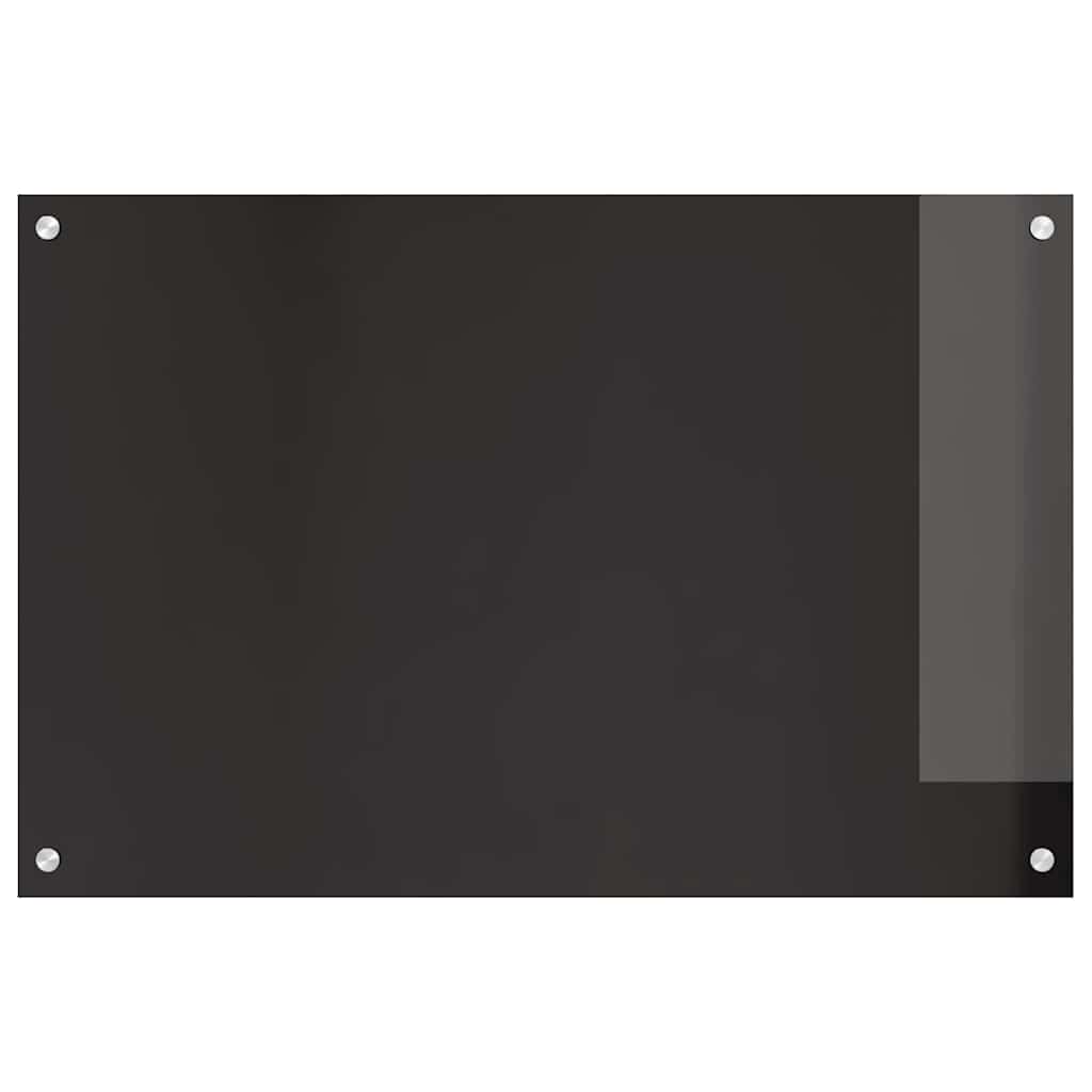 Küchenrückwand Schwarz 90 x 60 x 0.8 cm Gehärtetes Glas