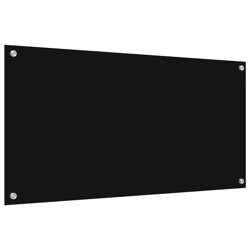 Küchenrückwand Schwarz 100 x 50 x 0.8 cm Gehärtetes Glas