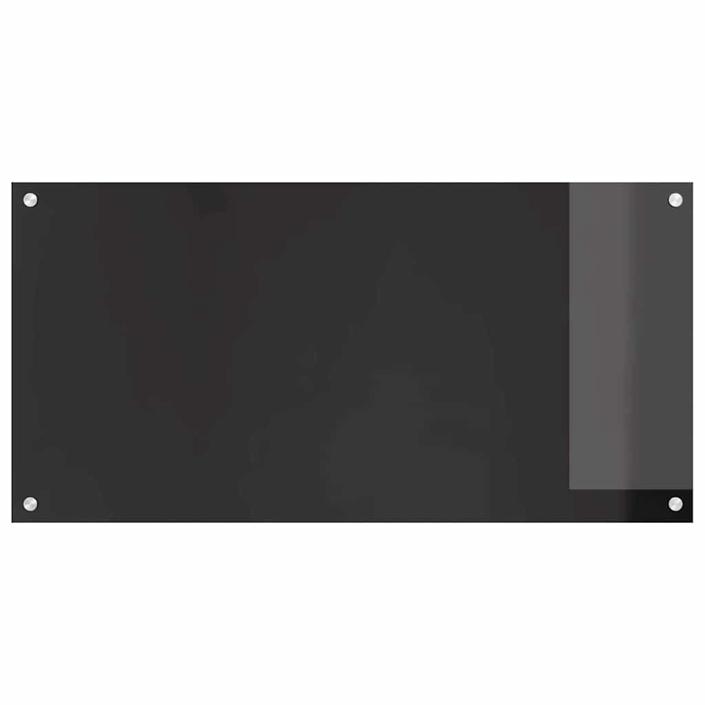 Küchenrückwand Schwarz 100 x 50 x 0.8 cm Gehärtetes Glas