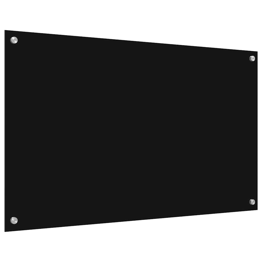 Küchenrückwand Schwarz 100 x 60 x 0.8 cm Gehärtetes Glas
