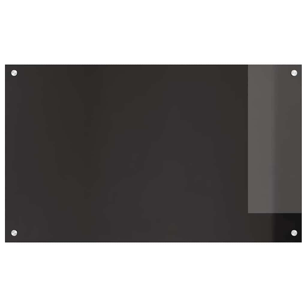 Küchenrückwand Schwarz 100 x 60 x 0.8 cm Gehärtetes Glas