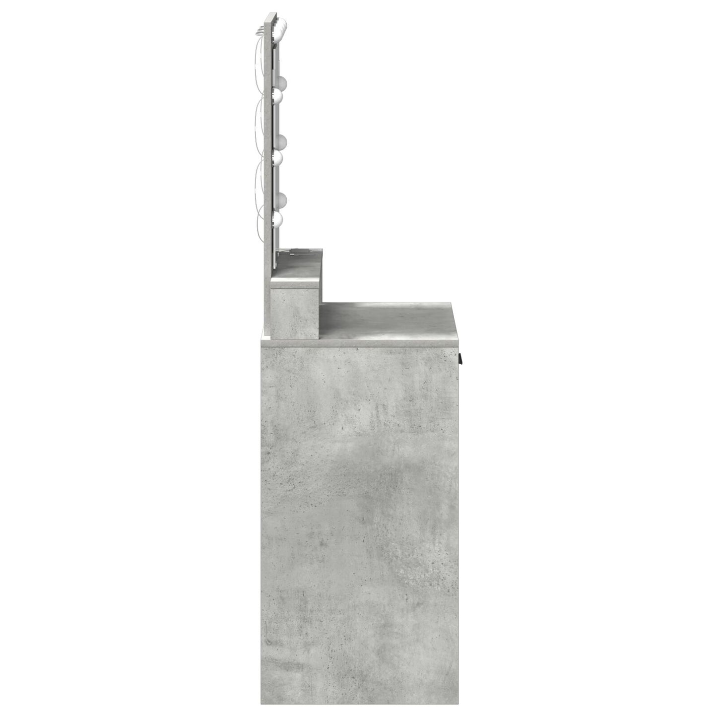 Schminktisch mit LED-Lichtern Beton-Grau 50x41x140 cm
