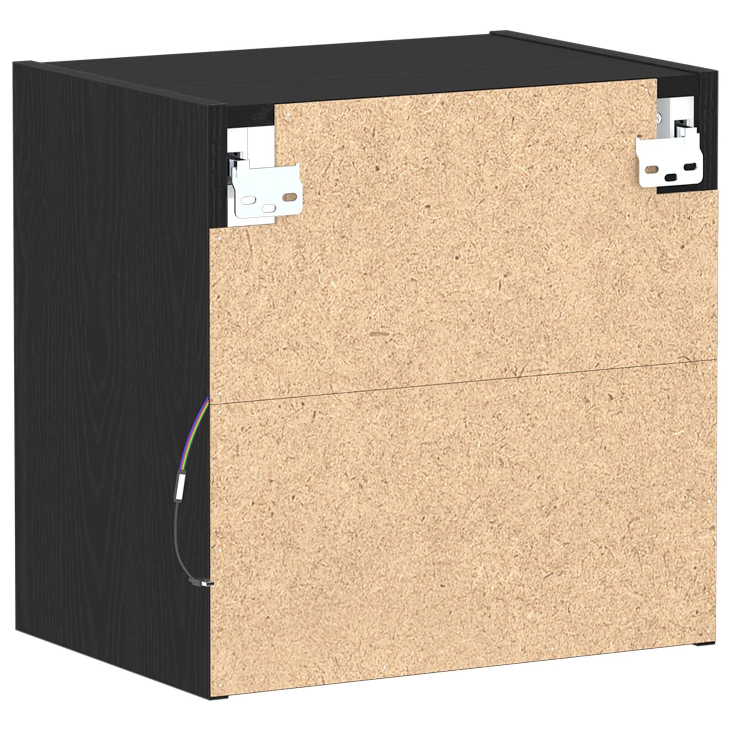 Wandregal 2 Stück Schwarz Eiche 40x28,5x40 cm Spanplatte